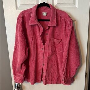 3X LLBean Womens Pink Corduroy Shirt Vintage